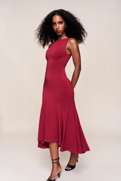 Danielle Guizio Ny Daye Midi Dress In Red