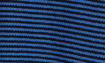 Jw Anderson Blue Sweater With Half Zip Closure On The Front In Cotton Piquet Man In Blue