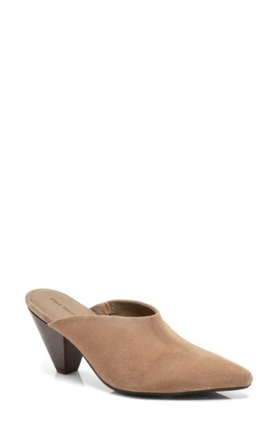 Free People Stellar Mules Faded Saddle Suede In Neutral