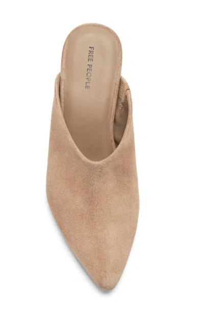 Free People Stellar Mules Faded Saddle Suede In Neutral