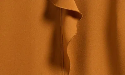 Ralph Lauren Womens Ruffle Trimmed Georgette Tunic P Xs Xxl In Brown