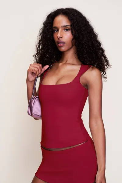 Danielle Guizio Ny Full Length Celestial Top In Red