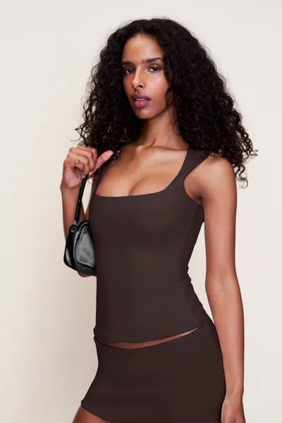 Danielle Guizio Ny Full Length Celestial Top In Brown