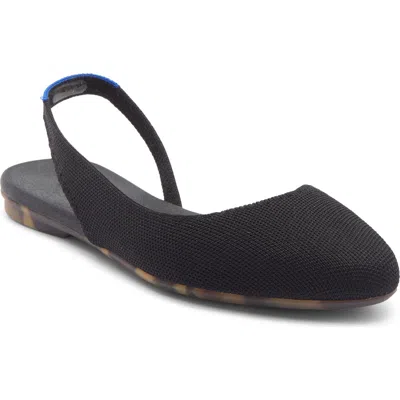 Rothys The Almond Slingback Flats In Black