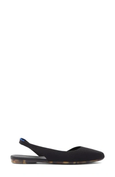 Rothys The Almond Slingback Flats In Black
