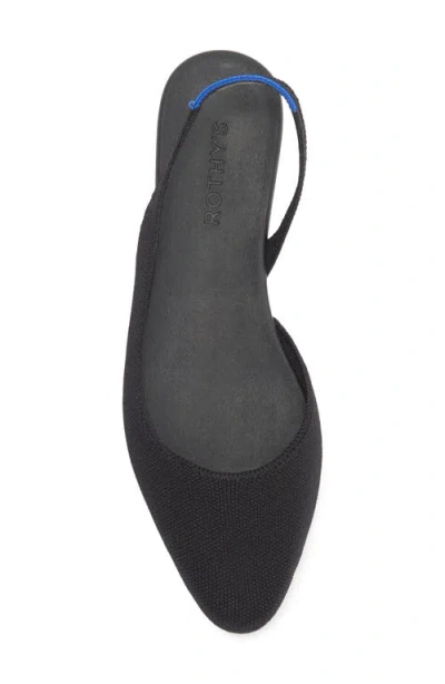 Rothys The Almond Slingback Flats In Black
