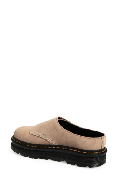 Dr. Martens Zebzag Anywair Suede Clogs Tan Bronx Suede In Black