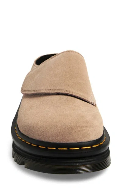 Dr. Martens Zebzag Anywair Suede Clogs Tan Bronx Suede In Black