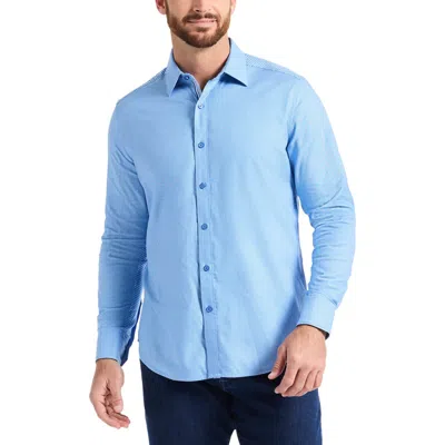 Robert Graham Kenmare Long Sleeve Stretch Cotton Button-up Shirt In Blue