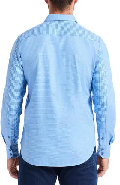 Robert Graham Kenmare Long Sleeve Stretch Cotton Button-up Shirt In Blue