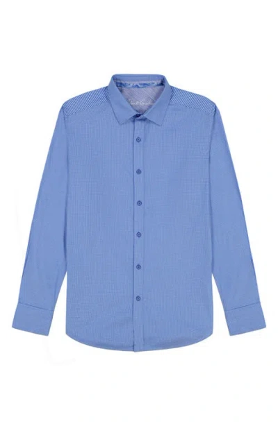 Robert Graham Kenmare Long Sleeve Stretch Cotton Button-up Shirt In Blue