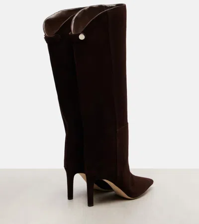 Jimmy Choo Alizze 85 Suede Knee Boots In Animal Print