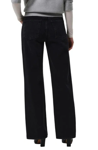 Citizen Of Humanity Annina High-rise Wide-leg Organic Jeans In Black