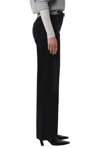 Citizen Of Humanity Annina High-rise Wide-leg Organic Jeans In Black