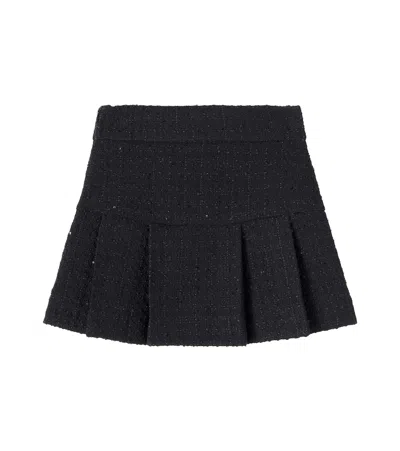 Monnalisa Tweed Skirt In Black