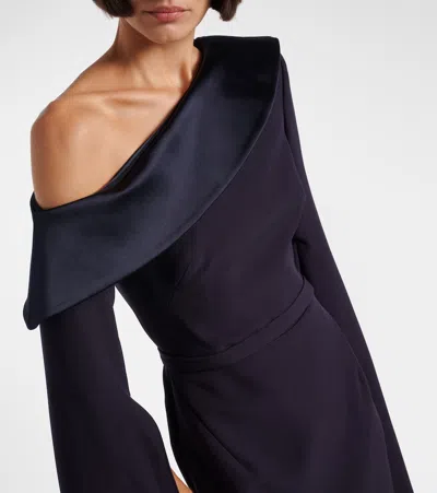 RINOA绉纱披肩式长礼服