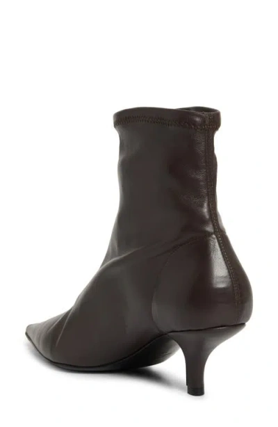 Totême Womens Toteme Pointed-toe Leather Heeled Ankle Boots In Black