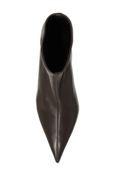 Totême Womens Toteme Pointed-toe Leather Heeled Ankle Boots In Black