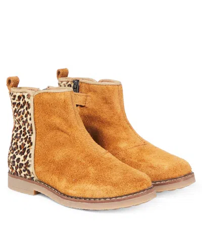 Pom D'api Trip Back Suede Ankle Boots In Orange