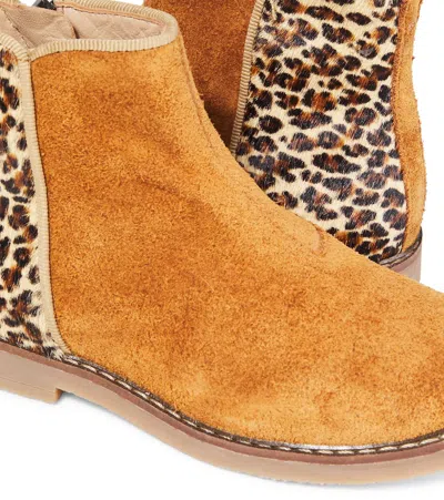 Pom D'api Trip Back Suede Ankle Boots In Orange