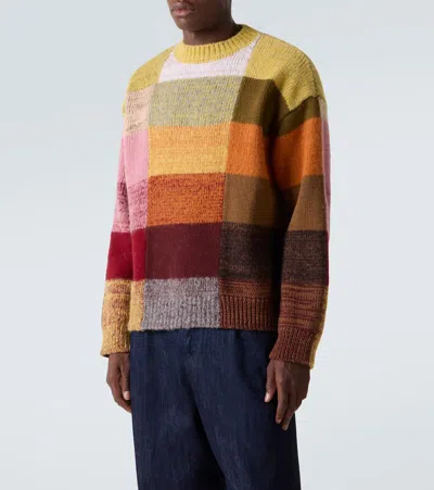 Dries Van Noten Marti Crew Neck Knite With Check Motif Knitwear Multicolor In Multi