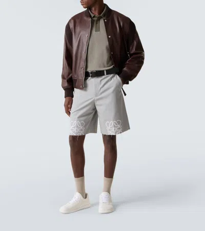 Loewe Jambo Sneaker In Soft Grained Calfskin Sneakers White In White