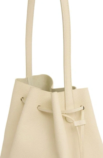 Mansur Gavriel Everyday Cabas Leather Drawstring Bucket Bag In Yellow