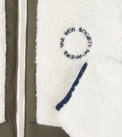 The New Society Ninette Faux Shearling-trimmed Jacket In Multi