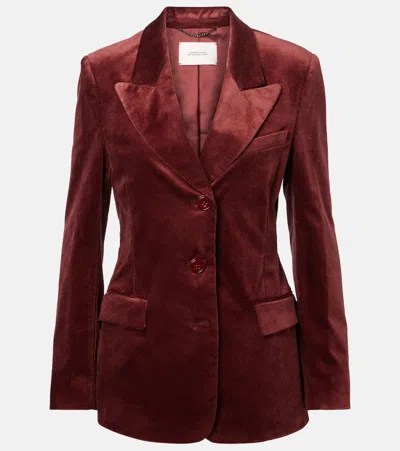 Dorothee Schumacher Twisted Structure Corduroy Blazer In Red