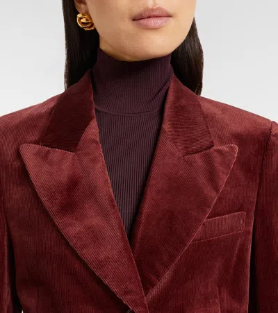 Dorothee Schumacher Twisted Structure Corduroy Blazer In Red