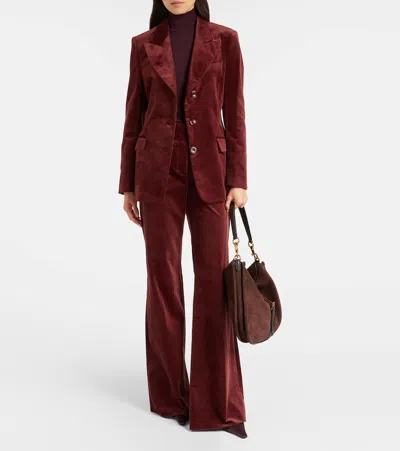 Dorothee Schumacher Twisted Structure Corduroy Blazer In Red
