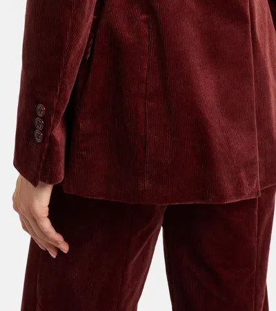 Dorothee Schumacher Twisted Structure Corduroy Blazer In Red