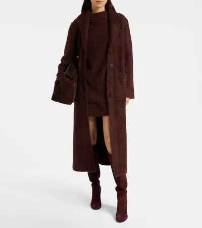 Dorothee Schumacher Fluffy Statement Wool-blend Miniskirt In Brown