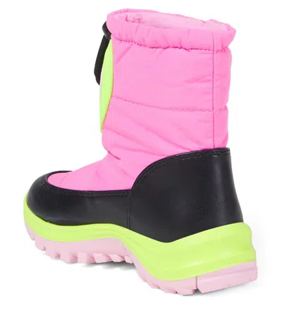 Stella Mccartney Kids Pink Snow Boots In Multi
