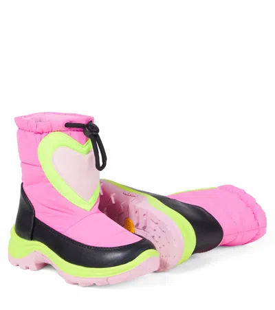 Stella Mccartney Kids Pink Snow Boots In Multi