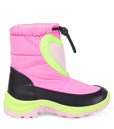 Stella Mccartney Kids Pink Snow Boots In Multi