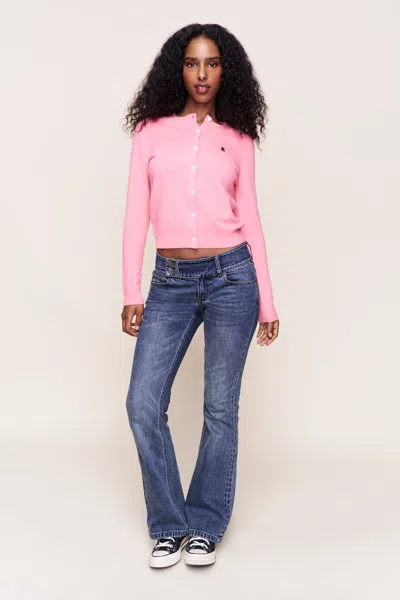 Danielle Guizio Ny June Relaxed Wool Cardigan In Pink