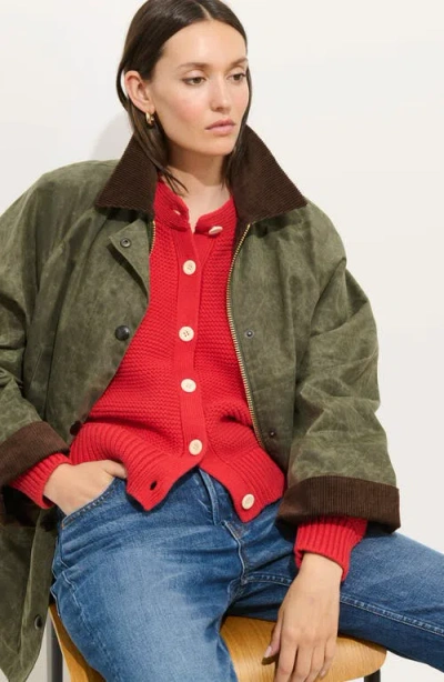 Alex Mill Chiltern Street Jacket In Waxed Cotton Olive In Green