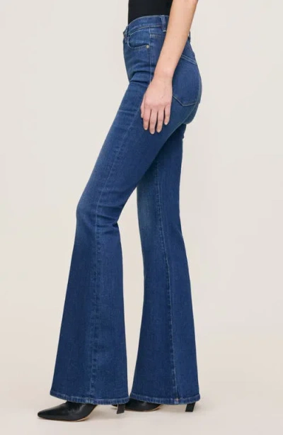 Dl1961 Rachel High Rise Flare Jeans In Santa Monica In Blue
