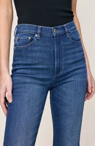 Dl1961 Rachel High Rise Flare Jeans In Santa Monica In Blue