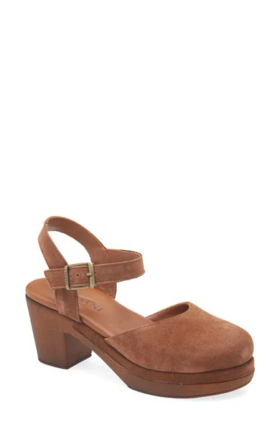 Cordani Warner Ankle Strap Platform Clog In Brown