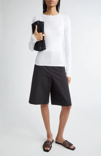 Totême Classic Long-sleeve Lyocell And Cotton T-shirt In White