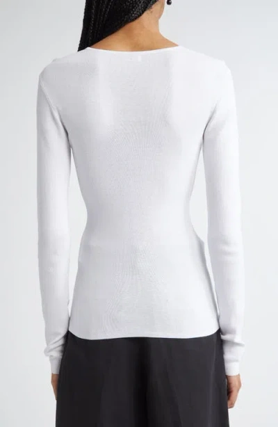 Totême Classic Long-sleeve Lyocell And Cotton T-shirt In White