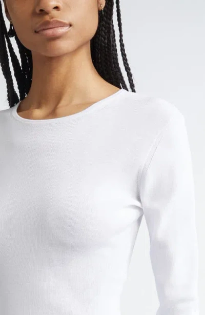 Totême Classic Long-sleeve Lyocell And Cotton T-shirt In White