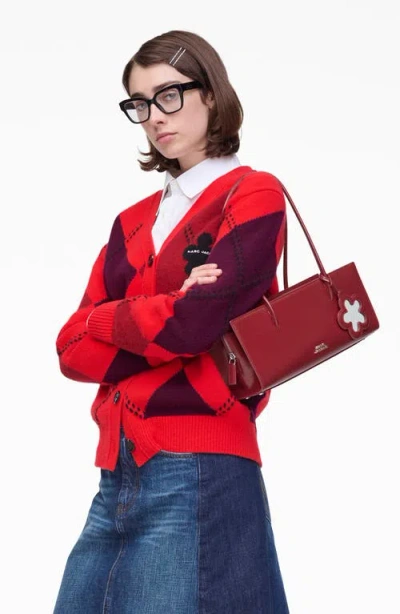 Marc Jacobs The Satchel Bag Double Handles In Burgundy