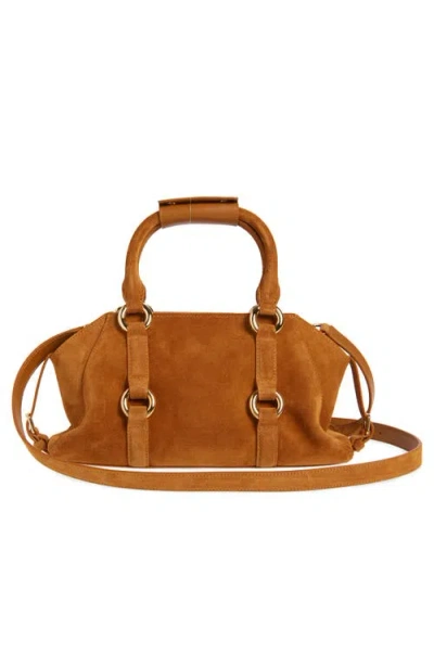 Alexander Mcqueen Mcqueen Small Farringdon Suede Satchel In Multi