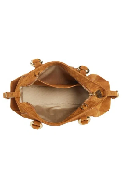 Alexander Mcqueen Mcqueen Small Farringdon Suede Satchel In Multi