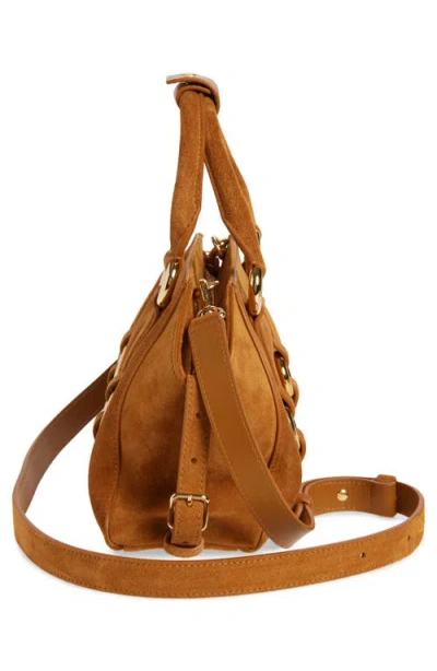 Alexander Mcqueen Mcqueen Small Farringdon Suede Satchel In Multi