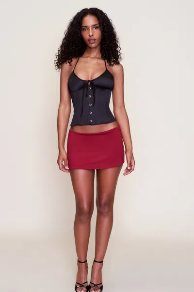 Danielle Guizio Ny Micro Mini Stretch Skirt In Black