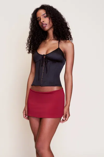 Danielle Guizio Ny Micro Mini Stretch Skirt In Black